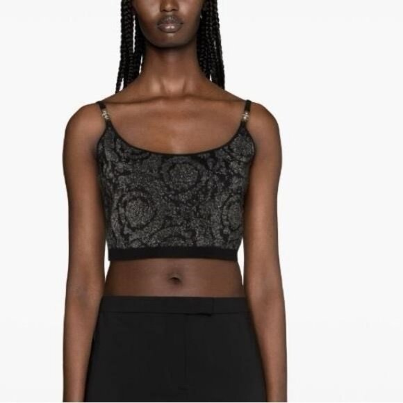 💯- New Authentic VERSACE EMBELLISHED TANK TOP - Picture 1 of 13
